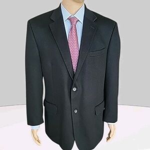 Grant Thomas 100% Cashmere Blazer 44R Black 2-Button Mens Luxury Sport Jacket